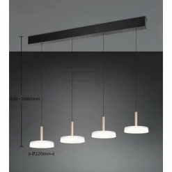 Luminaires Trio Celeste Suspension LED Brun, 1 lumière