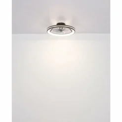 Luminaires Globo Lighting Celeste Ventilateur de plafond lumineux LED Noir, 1 lumière, Télécommandes