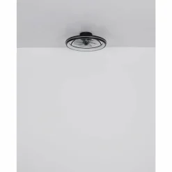 Luminaires Globo Lighting Celeste Ventilateur de plafond lumineux LED Noir, 1 lumière, Télécommandes