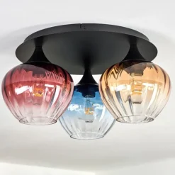 hofstein Cem Plafonnier Bleu, Jaune, Clair, Rouge, 3 lumières