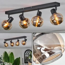 hofstein Cevio Plafonnier Noir, 4 lumières