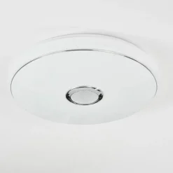 hofstein Cham Plafonnier LED Blanc, 1 lumière, Télécommandes, Changeur de couleurs