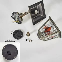 Luminaires Rustiques-hofstein Chatelain Luminaire extérieur, Lampe murale d´extérieur Or, Noir, 1 lumière