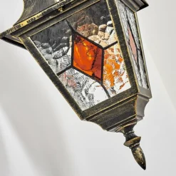 Luminaires Rustiques-hofstein Chatelain Luminaire extérieur, Lampe murale d´extérieur Or, Noir, 1 lumière