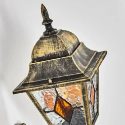 Luminaires Rustiques-hofstein Chatelain Luminaire extérieur, Lampe murale d´extérieur Or, Noir, 1 lumière, Détecteur de mouvement