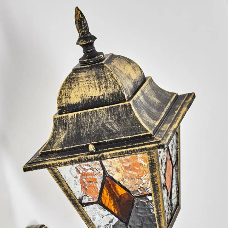 Luminaires Rustiques-hofstein Chatelain Luminaire extérieur, Lampe murale d´extérieur Or, Noir, 1 lumière, Détecteur de mouvement