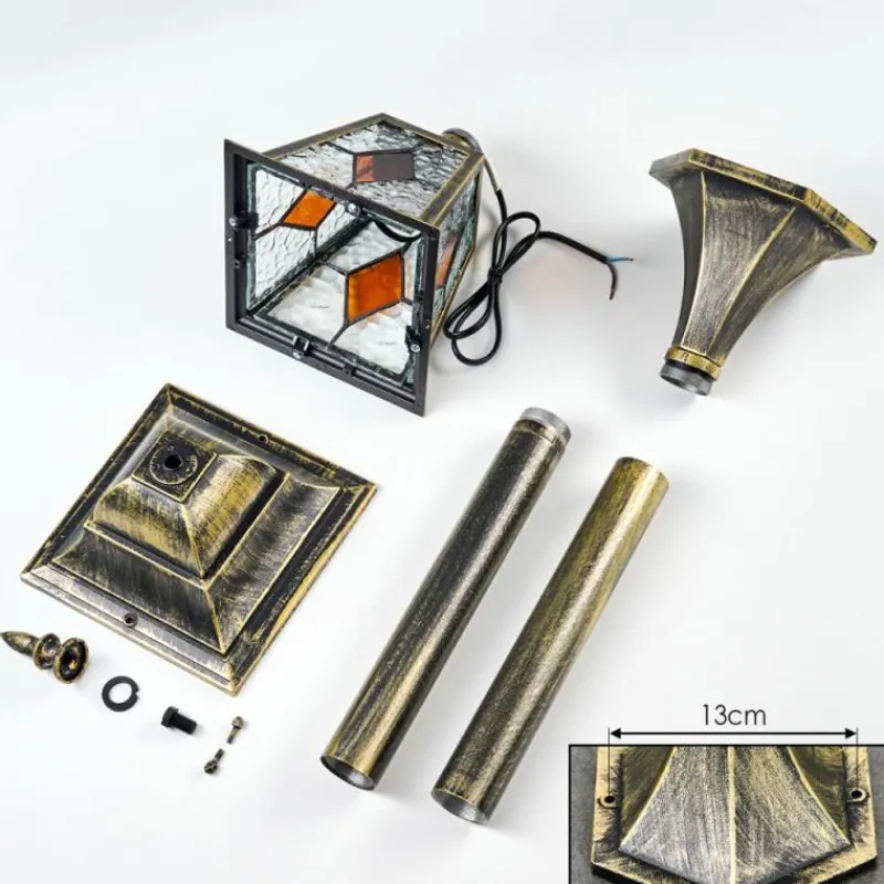 Luminaires Rustiques-hofstein Chatelain Luminaire extérieur, Eclairage de chemin Or, Noir, 1 lumière