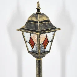 Luminaires Rustiques-hofstein Chatelain Luminaire extérieur, Eclairage de chemin Or, Noir, 1 lumière