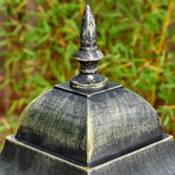 Luminaires Rustiques-hofstein Chatelain Luminaire extérieur, Réverbère, Eclairage de chemin Or, Noir, 2 lumières