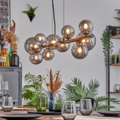 hofstein Chehalis Boule lumineuse, Suspension Fumé, 10 lumières