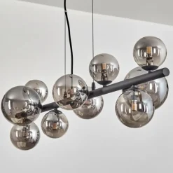 hofstein Chehalis Boule lumineuse, Suspension Fumé, 10 lumières
