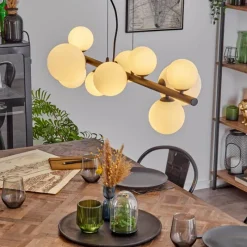 hofstein Chehalis Boule lumineuse, Suspension Blanc, 10 lumières