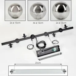 hofstein Chehalis Boule lumineuse, Suspension Fumé, 8 lumières