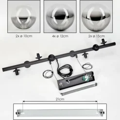 hofstein Chehalis Boule lumineuse, Suspension Clair, Fumé, 8 lumières