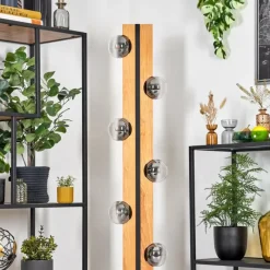 hofstein Chehalis Boule lumineuse, Lampadaire Écru, Noir, 6 lumières