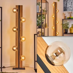 hofstein Chehalis Boule lumineuse, Lampadaire Écru, Noir, 6 lumières