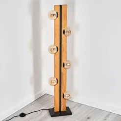 hofstein Chehalis Boule lumineuse, Lampadaire Écru, Noir, 6 lumières