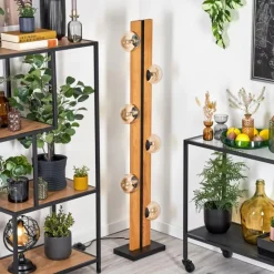 hofstein Chehalis Boule lumineuse, Lampadaire Écru, Noir, 6 lumières