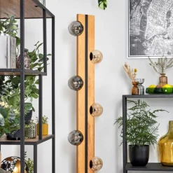 hofstein Chehalis Boule lumineuse, Lampadaire Écru, Noir, 6 lumières