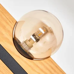 hofstein Chehalis Boule lumineuse, Lampadaire Écru, Noir, 6 lumières