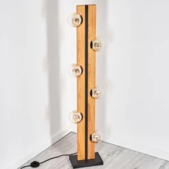 hofstein Chehalis Boule lumineuse, Lampadaire Écru, Noir, 6 lumières