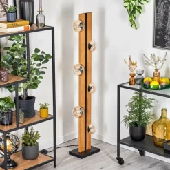 hofstein Chehalis Boule lumineuse, Lampadaire Écru, Noir, 6 lumières