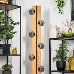 hofstein Chehalis Boule lumineuse, Lampadaire Écru, Noir, 6 lumières