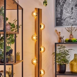 Lampes À Boules-hofstein Chehalis Boule lumineuse, Lampadaire Écru, Noir, 6 lumières