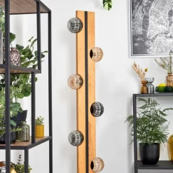 hofstein Chehalis Boule lumineuse, Lampadaire Écru, Noir, 6 lumières