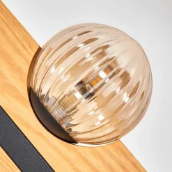 hofstein Chehalis Boule lumineuse, Lampadaire Écru, Noir, 6 lumières