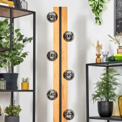 hofstein Chehalis Boule lumineuse, Lampadaire Écru, Noir, 6 lumières