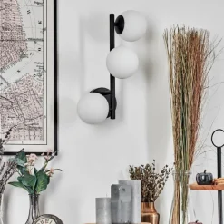 hofstein Chehalis Boule lumineuse, Applique murale Blanc, 3 lumières