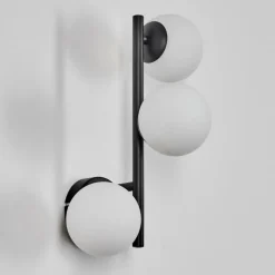 hofstein Chehalis Boule lumineuse, Applique murale Blanc, 3 lumières