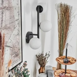 hofstein Chehalis Boule lumineuse, Applique murale Blanc, 3 lumières