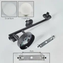 hofstein Chehalis Boule lumineuse, Applique murale Blanc, 3 lumières