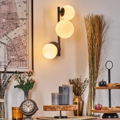 hofstein Chehalis Boule lumineuse, Applique murale Blanc, 3 lumières