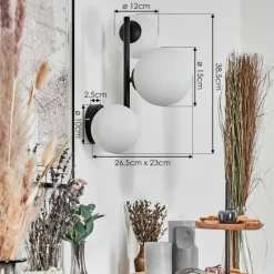 hofstein Chehalis Boule lumineuse, Applique murale Blanc, 3 lumières