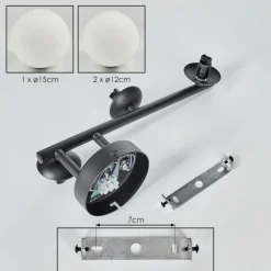 hofstein Chehalis Boule lumineuse, Applique murale Blanc, 3 lumières