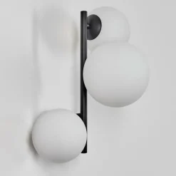 hofstein Chehalis Boule lumineuse, Applique murale Blanc, 3 lumières
