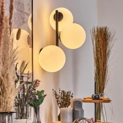 hofstein Chehalis Boule lumineuse, Applique murale Blanc, 3 lumières