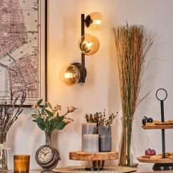 hofstein Chehalis Boule lumineuse, Applique murale Ambre, Clair, 3 lumières