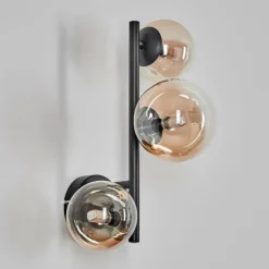 hofstein Chehalis Boule lumineuse, Applique murale 23 cm Ambre, Clair, 3 lumières
