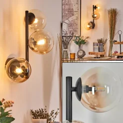 hofstein Chehalis Boule lumineuse, Applique murale Ambre, Clair, 3 lumières