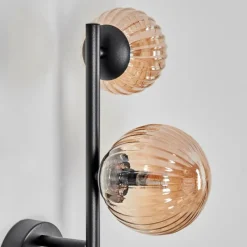 hofstein Chehalis Boule lumineuse, Applique murale Ambre, 3 lumières