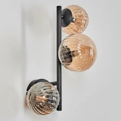 hofstein Chehalis Boule lumineuse, Applique murale Ambre, 3 lumières