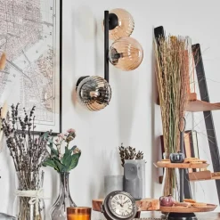 hofstein Chehalis Boule lumineuse, Applique murale Ambre, 3 lumières