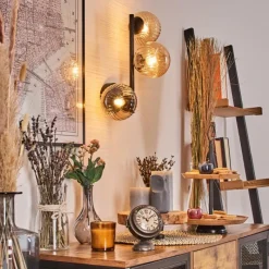 hofstein Chehalis Boule lumineuse, Applique murale Ambre, 3 lumières