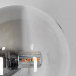 hofstein Chehalis Boule lumineuse, Applique murale 23 cm Chrome, Clair, Fumé, 3 lumières