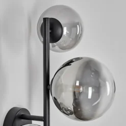 hofstein Chehalis Boule lumineuse, Applique murale 23 cm Chrome, Clair, Fumé, 3 lumières