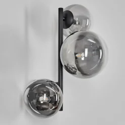 hofstein Chehalis Boule lumineuse, Applique murale 23 cm Chrome, Clair, Fumé, 3 lumières